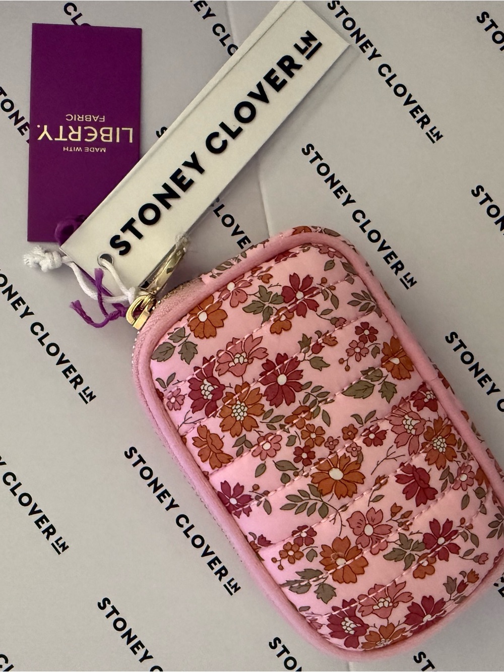 Stoney Clover Lane Liberty Floral Quilted Micro Pouch